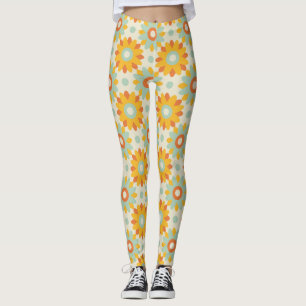 Blumenmuster farbenfrohe wilde Blumen abstrakt Leggings