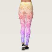 Blumenmuster farbig leggings (Rückseite)