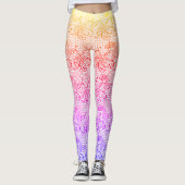 Blumenmuster farbig leggings (Vorderseite)