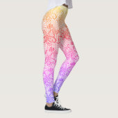 Blumenmuster farbig leggings (Rechts)