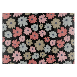 Blumenmuster Farbig Vintage Schneidebrett