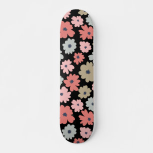 Blumenmuster Farbig Vintage Skateboard