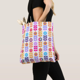 Blumenmuster farbige Retro Tasche