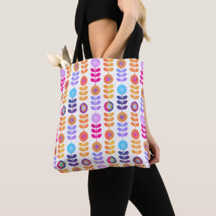 Blumenmuster farbige Retro Tasche