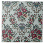 Blumenmuster Farbige trendige Blume und Blätter Fliese (Vorderseite)