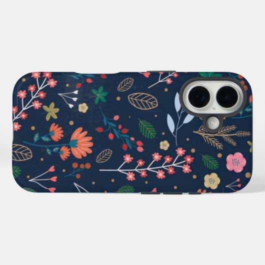 Blumenmuster farbiges Design Case-Mate iPhone Hülle (Rückseite (Horizontal))