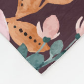 Blumenmuster Fashion Wasserfarbe farbig Fleecedecke (Ecke)