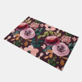 Blumenmuster Fashion Wasserfarbe farbig Fußmatte (Schrägansicht)