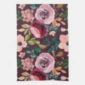 Blumenmuster Fashion Wasserfarbe farbig Geschirrtuch (Vertikal)