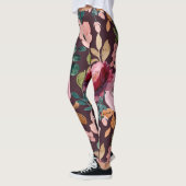 Blumenmuster Fashion Wasserfarbe farbig Leggings (Links)