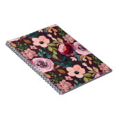 Blumenmuster Fashion Wasserfarbe farbig Notizblock (Rechte Seite)