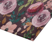 Blumenmuster Fashion Wasserfarbe farbig Schneidebrett (Ecke)