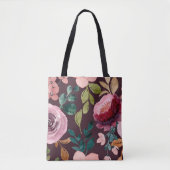 Blumenmuster Fashion Wasserfarbe farbig Tasche (Vorderseite)
