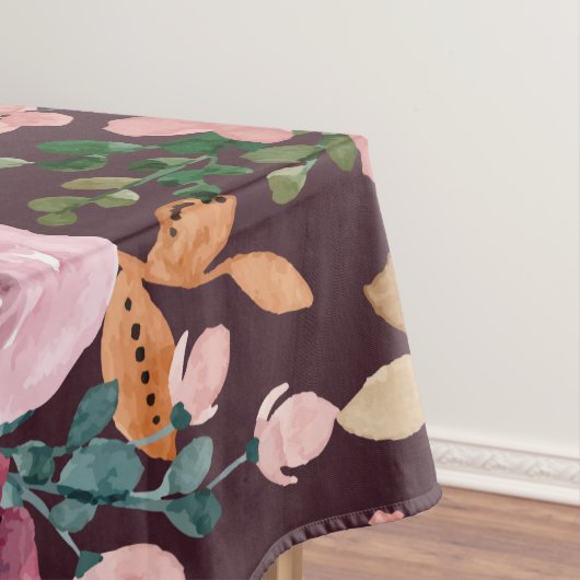 Blumenmuster Fashion Wasserfarbe farbig Tischdecke (Beispiel)