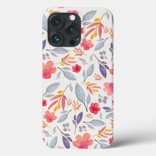 Blumenmuster feat. Blue Phone Case