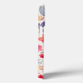 Blumenmuster feat. Blue Phone Case (Rückseite / Rechts)