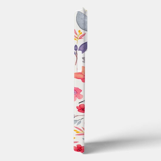 Blumenmuster feat. Blue Phone Case (Rückseite / Rechts)