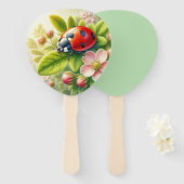 Blumenmuster/Federladybugs Fächer (Vorne und Hinten)
