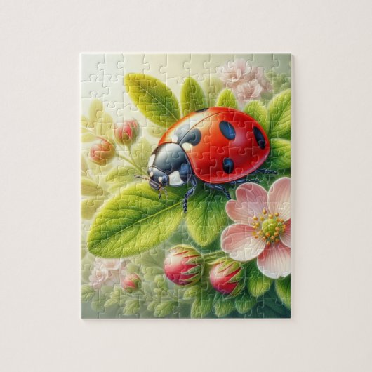 Blumenmuster/Federladybugs Puzzle (Vertikal)