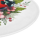 Blumenmuster/Federladybugs Schneidebrett (Ecke)