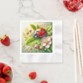Blumenmuster/Federladybugs Serviette (Beispiel)