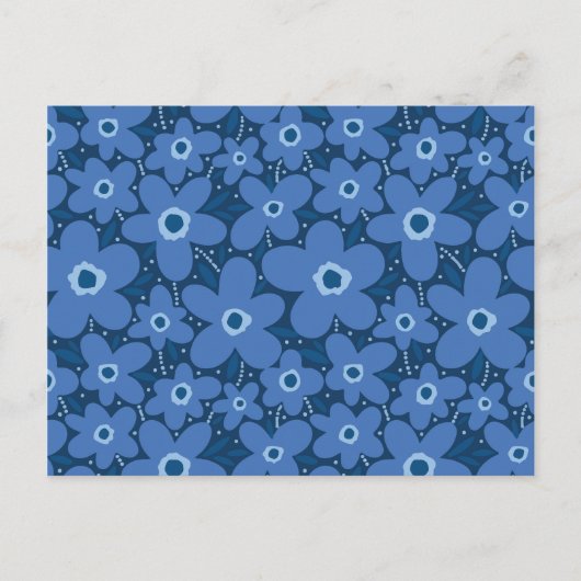 Blumenmuster Feiertagspostkarte (Vorderseite)