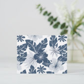 Blumenmuster Feiertagspostkarte (Stehend Vorderseite)