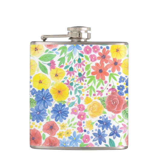 Blumenmuster Flachmann (Vorderseite)