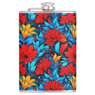 Blumenmuster Flachmann