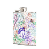 Blumenmuster Flachmann (Links)