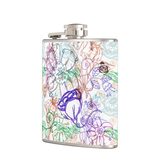 Blumenmuster Flachmann (Links)