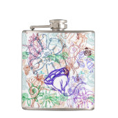 Blumenmuster Flachmann (Vorderseite)