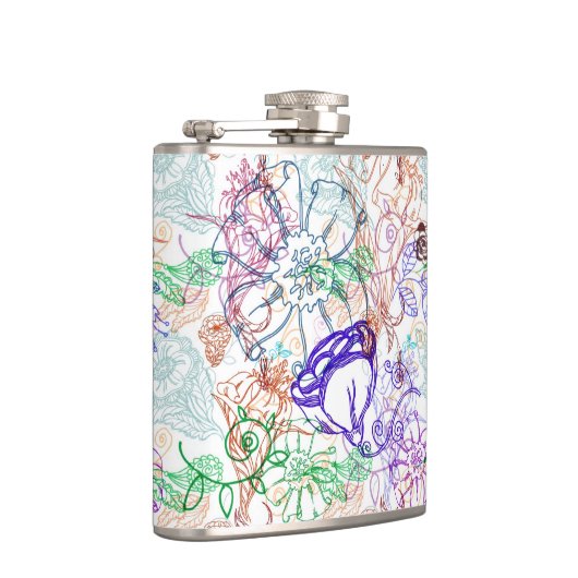 Blumenmuster Flachmann (Rechts)