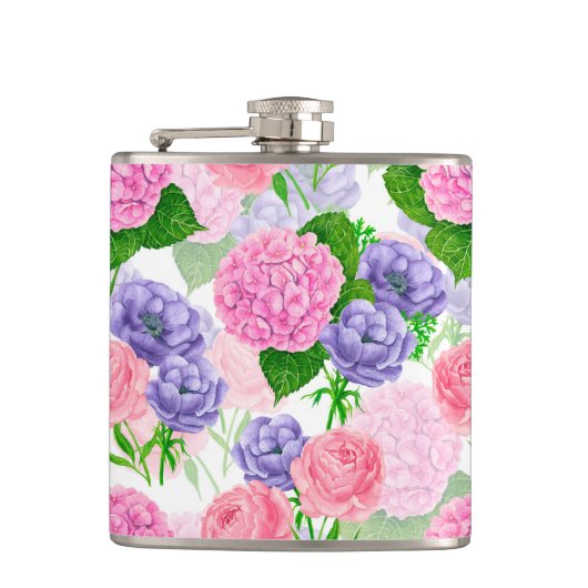 Blumenmuster Flachmann (Vorderseite)