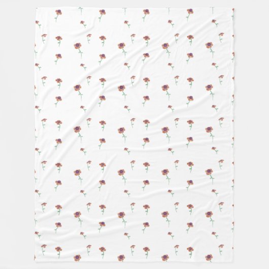 Blumenmuster Fleece Blankon (Vorderseite)