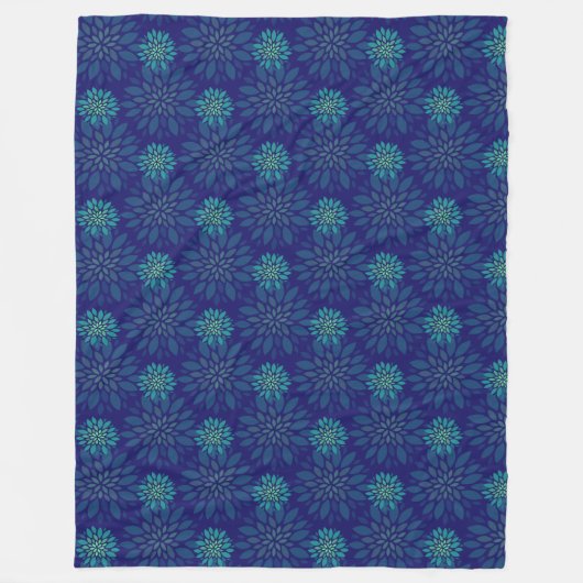 Blumenmuster Fleece Blankon (Vorderseite)