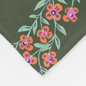 Blumenmuster Fleecedecke (Ecke)
