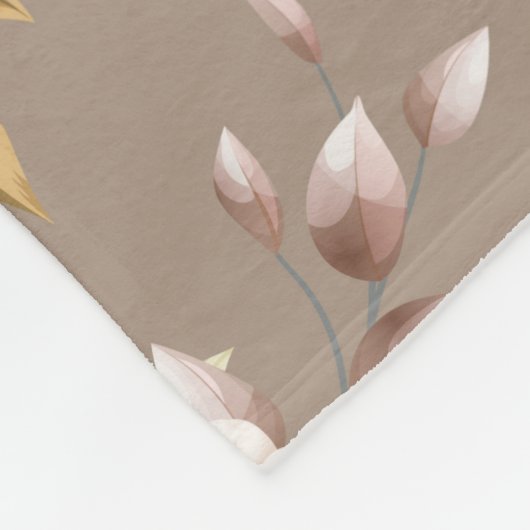 Blumenmuster Fleecedecke (Ecke)