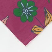 Blumenmuster Fleecedecke (Ecke)