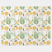 Blumenmuster Fleecedecke (Vorderseite (Horizontal))
