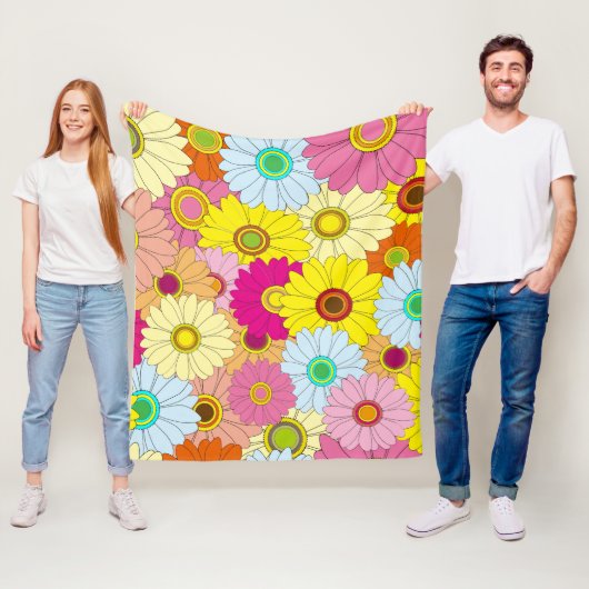 Blumenmuster Fleecedecke (Beispiel)