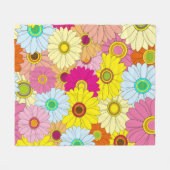 Blumenmuster Fleecedecke (Vorderseite (Horizontal))