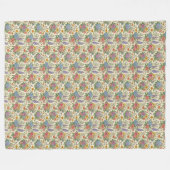 Blumenmuster Fleecedecke (Vorderseite (Horizontal))