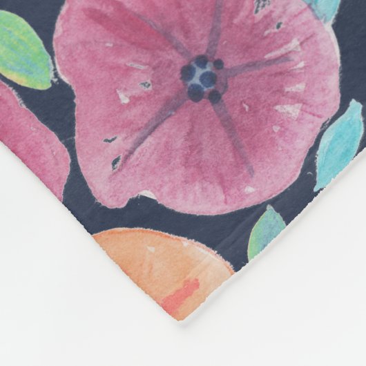 Blumenmuster Fleecedecke (Ecke)