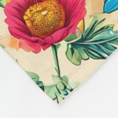 Blumenmuster Fleecedecke (Ecke)