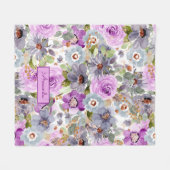 Blumenmuster Fleecedecke (Vorderseite (Horizontal))