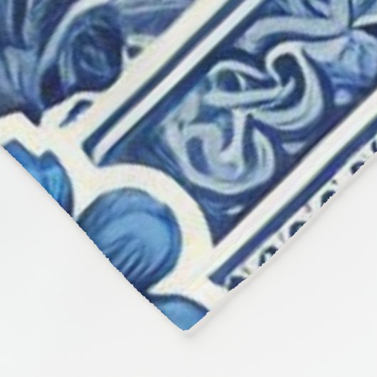 Blumenmuster Fleecedecke (Ecke)