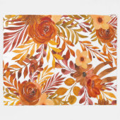 Blumenmuster Fleecedecke (Vorderseite (Horizontal))