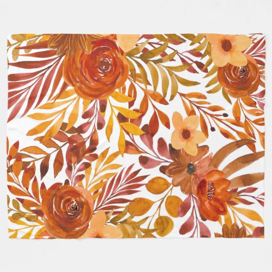 Blumenmuster Fleecedecke (Vorderseite (Horizontal))