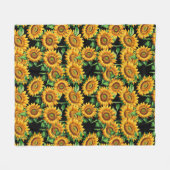 Blumenmuster Fleecedecke (Vorderseite (Horizontal))